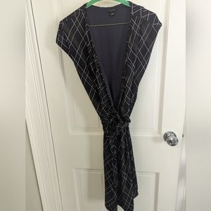 Ann Taylor sz8 Wrapped Dress NightSky Stripped
